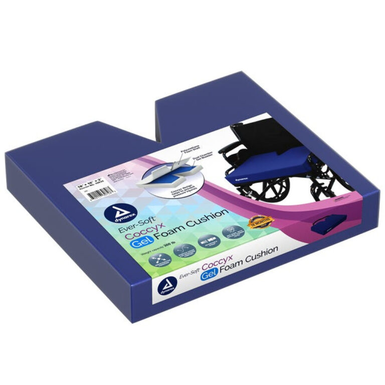 Dynarex 10655-4 Ever-Soft Coccyx Foam Cushion, 18" x 16" x 3", 1pc/bx,4bx/cs