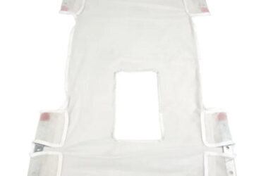 Dynarex 10751MS Standard Seat/Back Sling w/ Commode Opening - Mesh, Cream, 1/bx