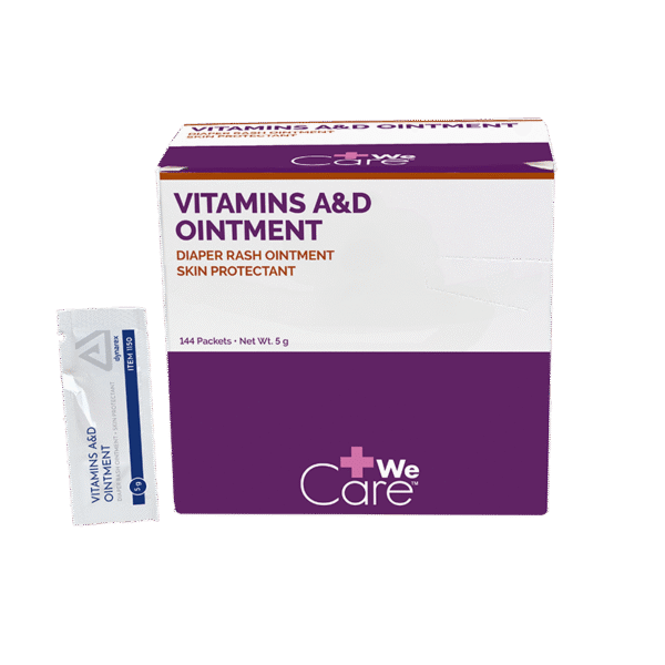 Dynarex 1150 Vitamins A&D Ointment, 5 g Packet, 6/144/cs