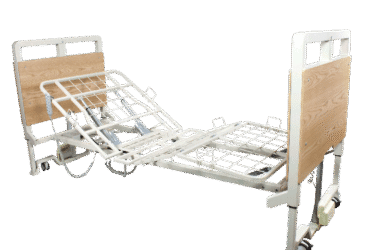 Dynarex 12005-OAMR D500 LTC 5 Function Ultra-Low Bed - Light Oak, w/ Metal Rail, 1pc/cs