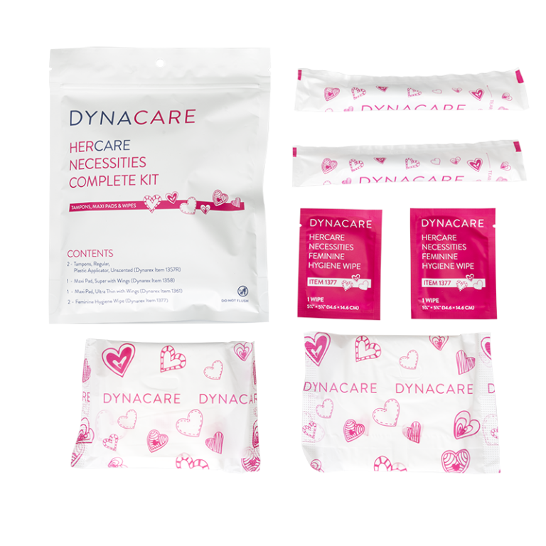 Dynarex 1375 HER Care Necessities Kit, 2 - 1358, 2- 1361, 2-1377, 50/cs