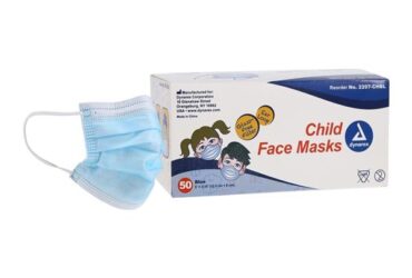 Dynarex 2207-CHBL Child Face Mask, Blue, 12/50/cs