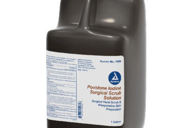 Dynarex 1426 Povidone Iodine Scrub Solution, 1 gal. Bottle, 4/cs
