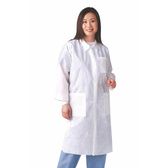 Dynarex 2065 Lab Coat w/ Pockets, X-Large, White, 3/10/cs