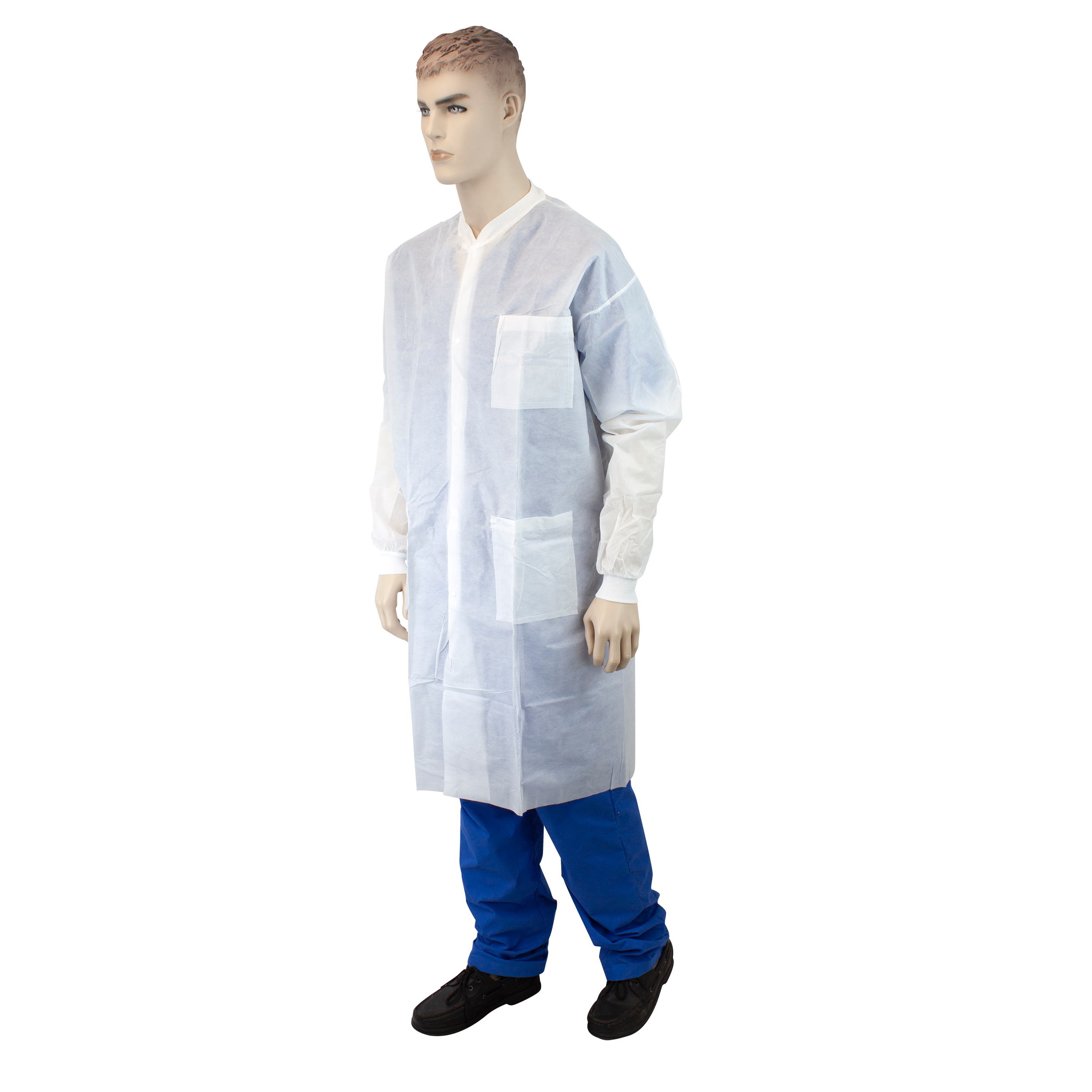 2062.png Dynarex 2062 Lab Coat w/ Pockets, Small, White, 3/10/cs