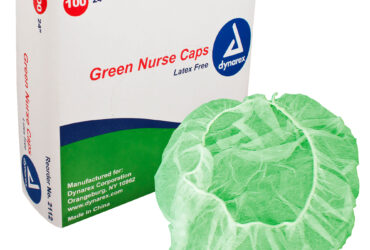 Dynarex 2112 Nurse Cap, 24", Green, 5/100/cs