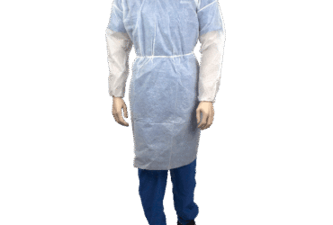 Dynarex 2144 Isolation Gown Poly - Coated Barrier, Small, white, 10/5/cs
