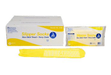 Dynarex 2186 Slipper Socks, 4XL, Yellow, 48/cs