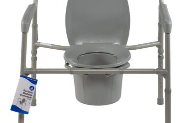 Dynarex 10374 Bariatric Folding Commode, Steel, 1/cs