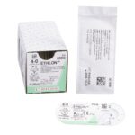 Ethicon 2472480 Ethilon™ Nonabsorbable Nylon Suture – 4-0, 30 in, Black Monofilament, P-3 Needle – 1 per Unit