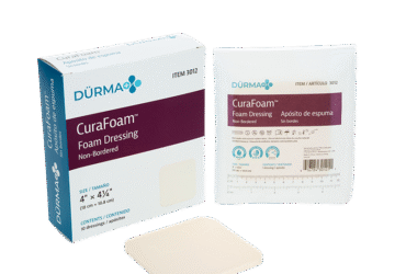Dynarex 3012 CuraFoam - Foam Dressing, 4" x 4.25", 12/10/cs