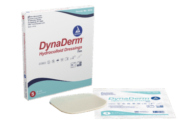 Dynarex 3016 DynaDerm - Hydrocolloid Dressing - Thin, 6" x 6", 12/5/cs