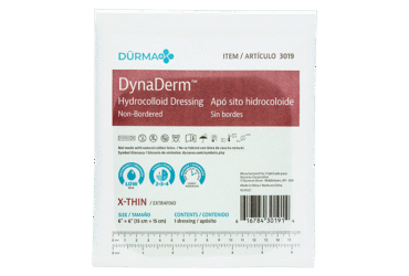 Dynarex 3019 DynaDerm - Hydrocolloid Dressing - Extra Thin, 6" x 6", 12/5/cs