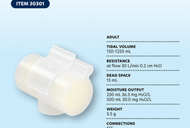 Dynarex 30301 Heat Moisture Exchanger (HME) 1250 Tracheostomy, T-Shape, Su, Adult, 50/cs