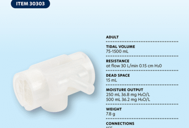 Dynarex 30303 Heat Moisture Exchanger (HME) 1500 Tracheostomy, T-Shape, Sw, Adult, 50/cs