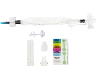 Dynarex 31000 Closed Suction Tracheal Catheter w/ T-Piece, 10 Fr, 2/10/cs