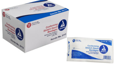 Dynarex 3113 Conforming Stretch Gauze Bandage - Sterile, 3", 8/12/cs