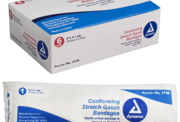 Dynarex 3116 Conforming Stretch Gauze Bandage - Sterile, 6", 8/6/cs