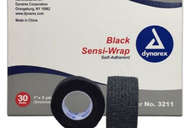 Dynarex 3211 Sensi Wrap, Self-Adherent, 1" x 5 yd Black, 30/cs