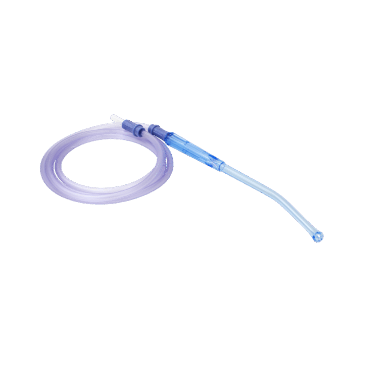 Dynarex 32125 Yankauer Suction Handle, Bulb Tip Non-Vented, w/ Pre-Attached 3/16" x 6' Suc, 50/cs