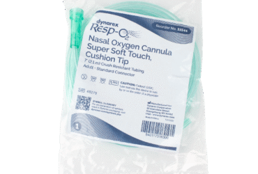 Dynarex 33144 Nasal Oxygen Cannula Super Soft-Touch Cushion Tip w/ 7' (2.1, Adult/Standard Connector, 50/cs