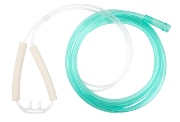Dynarex 33170 Nasal Oxygen Cannula Cushion Tip w/Advantage Ear Foam w/ 7', Pediatric/Standard Connector, 50/cs