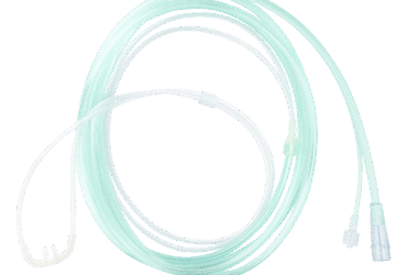 Dynarex 33180 EtCO2 Nasal Sampling Cannula w/ 7' (2.1 m) Tubing w/ Male Lu, Infant/Standard 02 Tubing Conn, 25/cs