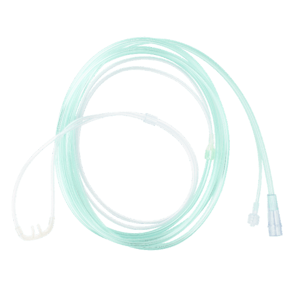 Dynarex 33180 EtCO2 Nasal Sampling Cannula w/ 7' (2.1 m) Tubing w/ Male Lu, Infant/Standard 02 Tubing Conn, 25/cs