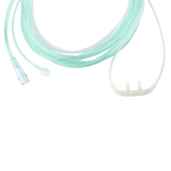 Dynarex 33188 EtCO2 Nasal Sampling Cannula w/ 14' (4.2 m) Tubing w/ Male L, Pediatric/Standard 02 Tubing C, 25/cs