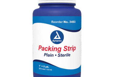 Dynarex 3403 Packing Strips Plain - Sterile, 1" x 5 yd, 12/cs