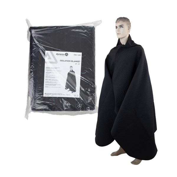 Dynarex 3450 Isolation Blanket, Black, 5/1/cs