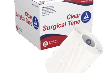 Dynarex 3560 Clear Surgical Tape, 1" x 1.5 yd, 5/100/cs