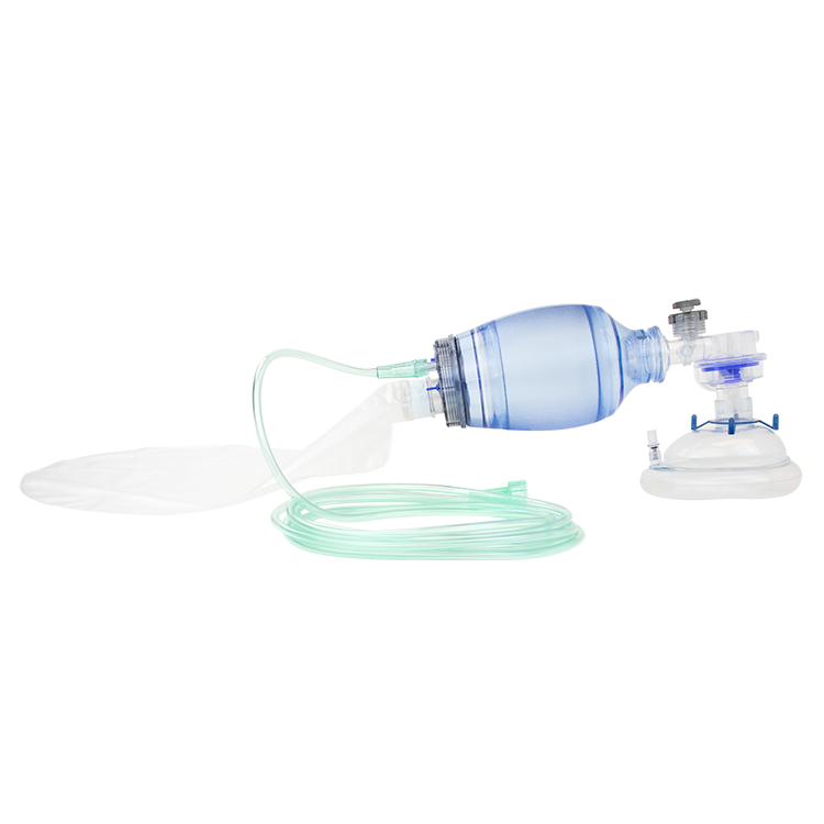 36003_MPR_reservoir_bag_pediatric_side_view_copy.png Dynarex 36003 Manual Pulmonary Resuscitator (MPR) Mask, Reservoir Bag, Ox, Pediatric, 6/cs