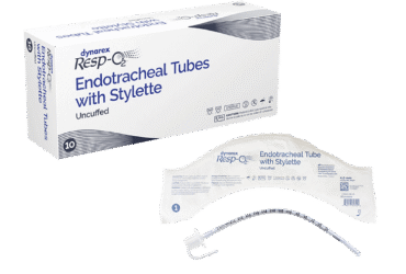 Dynarex 36231 Endotracheal Tubes w/ Stylette - Uncuffed, 4.0 mm, 10/bx