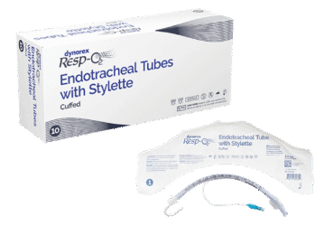 Dynarex 36254 Endotracheal Tubes w/ Stylette - Cuffed, 8.5 mm, 10/bx
