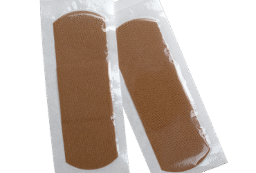 Dynarex 3636 ColorFit Adhesive Fabric Bandages - Brown, 1" x 3", 24/100cs