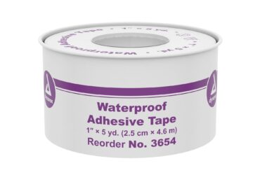 Dynarex 3654 Waterproof Adhesive Tape, 1" x 5 yd, 48/cs