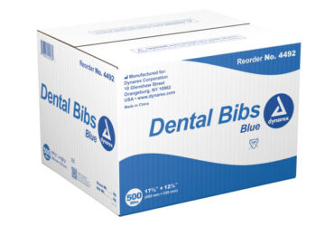 Dynarex 4492 Dental Bibs - Blue, 17 3/4" x 12 7/8", 500/cs