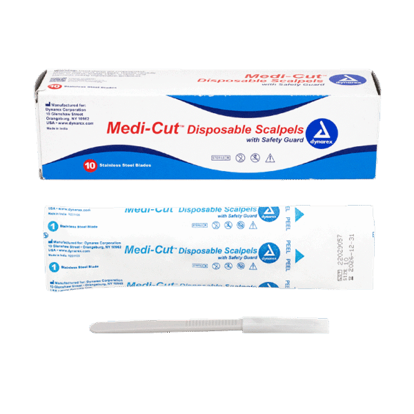 Dynarex 4110 Medi-cut Scalpels Disposable Sterile, #10, 10/bx
