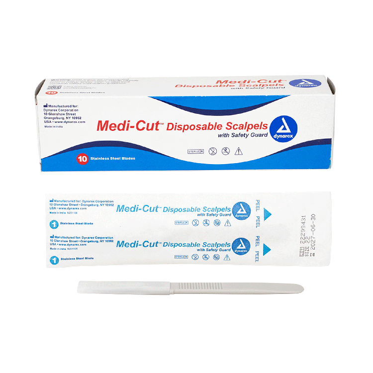 Dynarex 4122 Medi-cut Scalpels Disposable Sterile, #22, 10/bx