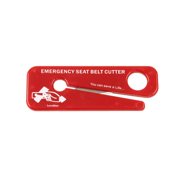 Dynarex 4201-BX Standard Seatbelt Cutter, Compact, Red, 50/bx