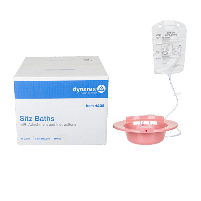 Dynarex 4228 Sitz Bath w/ Attachment & Instructions, 2 qt., Mauve, 10/cs
