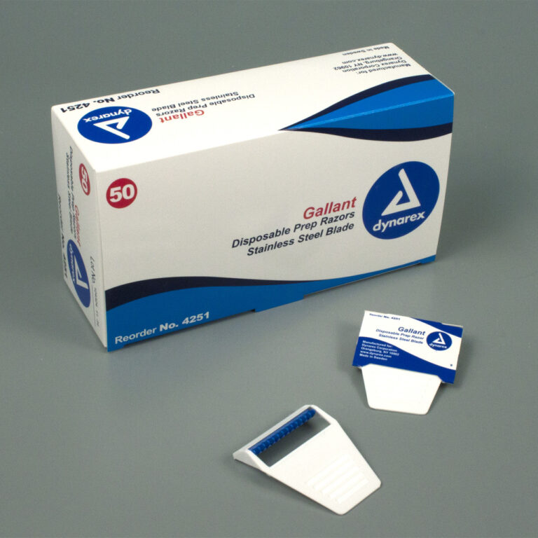 Dynarex 4251 Gallant Disposable Prep Razors, 5/50/cs