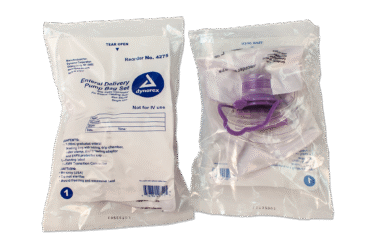 Dynarex 4275 Enteral Delivery Pump Bag Set - w/ ENFit Connector, 30/cs