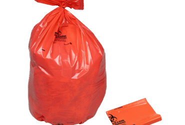 Dynarex 43206 Biohazard Bags, 36" x 58", 2 mil, 45 gallon, 100/cs