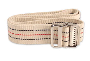 Dynarex 4352 Gait Belt - Metal buckle, 60" x 2", Natural Color, 1/bag,36 bags/case