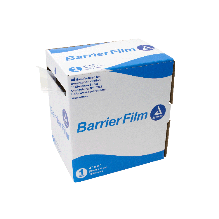 4488.png Dynarex 4488 Barrier Film, 4" x 6", Clear, 8/1200/cs