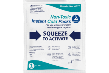 Dynarex 4517 Instant Cold Pack w/ Urea (Non-Toxic), 4" x 5", 24/cs