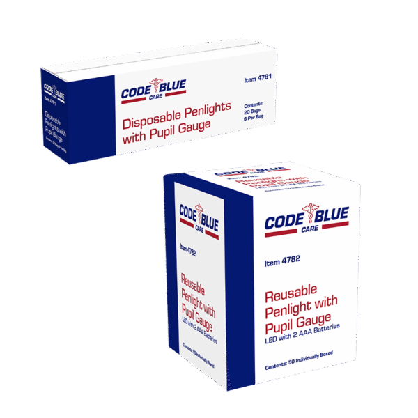 Dynarex 4781 Disposable Penlight with Pupil Gauge, 20 per box / 6 per bag