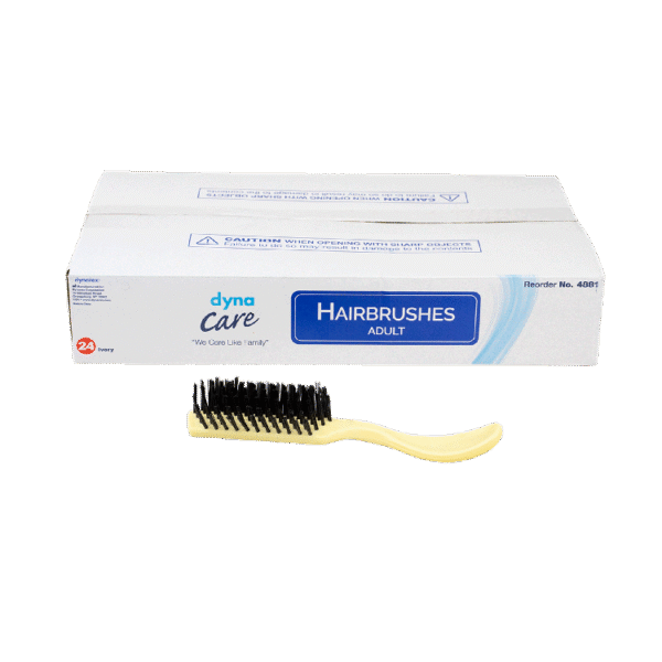 Dynarex 4881 Adult Hairbrushes, Ivory, 12/24/cs